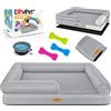 Lovpet® Letto Ortopedico per Cani, Cuscino per Cani, Cesto Relax, Inclusi Ciotola + 3X ossi da Masticare, Divano per Cani di Piccola, Media e Grande Taglia, Rivestimento Rimovibile e Lavabile