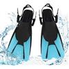 mizikuu Pinne, Light Fins TPR Antiscivolo Pinne Corte Leggere e Potenti Regolabile con Tacco Aperto Pinne Sub nuoto pinne da Snorkeling pinne nuoto Piscina Taglia 34 - 38 per Nuoto e Adulti, Blu, S