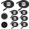 Czgor 3 metri di Cavo DMX 8 Pezzi, flessibile 3 Poli Segnale XLR maschio a femmina Cavi DMX per illuminazione palco segnale XLR connessione Cavi illuminazione palco