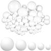 HXJDAM 75 palline di polistirolo bianco, palline di polistirolo, per fai da te, decorazioni artistiche, lavori di casa, artigianato (5 misure: 15 per 2 cm, 2,5 cm, 3 cm, 4 cm e 5 cm)