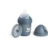 Herobility Double Anti-Colic Baby Bottle | Award-Winning Hero Baby Bottles | Soft Breast- Like Teat, Easy Mixing Lid & Net | Safe & Environment Friendly Materials | 140ml/5 fl oz Iron Blue