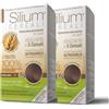 Silium Cosmetici - Colorazione Permanente per Capelli 6.0 Biondo Scuro Naturale, senza Ammoniaca, 100% Copertura Capelli Bianchi, con 5 Cereali, pack da 2 da 60ml
