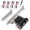 ZIXINZIYI PCIE 4 porte SATA III 6Gbps schede di espansione, PCIE 1X a SATA 3.0 scheda controller 4 porte, supporto SSD e HDD per Windows7/8/10/XP/linux/Vista (chip: Marvell 88SE9215)