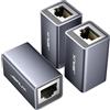 JSAUX Connettore Ethernet RJ45 LAN per cavo LAN, cavo di rete, cavo patch, cavo di rete per Cat7, Cat6, Cat5e, Cat5(grigio)
