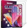 RKINC Vetro Temperato [3 Pezzi] per Huawei Nova 5T, Pellicola salvaschermo, Durezza 9H 0,33 mm [antigraffio][antifrantumazione][senza bolle][garanzia a vita]