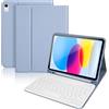 KTOITION Custodia Tastiera Bluetooth iPad 11a Gen 2025 A16/10a Gen 2022 | Compatibile con Apple Pencil | Design Rimovibile | QWERTY Italiano | 11 Pollici (10.9) Blu