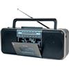 WIITHINK Lettore di cassette, registratore di cassette, registrazione radio AM/FM/SW su cassetta/USB, convertitore da cassetta a MP3, con Bluetooth, grande altoparlante da 10 W, portatile