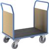 eurokraft pro Carrello a pianale con sponde in legno eurokraft pro