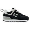 New Balance 574, Sneaker Bimbo 0-24, Nero, 17 EU