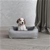 Italian Bed Linen Cuccia Love Reversibile per Cani e Gatti, Grigio Chiaro, 44 x 34 x 15 cm