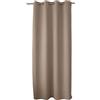 ED ENJOY HOME Tenda oscurante con occhielli argentati, beige naturale, altezza grande, 140 x 280 cm, 100% poliestere, tessuto certificato Oeko-TEX, collezione liquirizia
