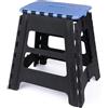 JOLLY Sgabello pieghevole grande - stabile e robusto, portata fino a 150 kg, ideale per bambini e adulti, versatile: bagno, campeggio, giardino e viaggi, salvaspazio e portatile (52 x 33 x 4,5 cm)