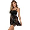 ohmydear Lingerie Curvy Babydoll in Pizzo Intimo Donna Seducente con Imbottitura per Il Petto Camicia da Notte Trasparente Taglia Forti Completo Vestitino Sexydonna Hot con Tanga