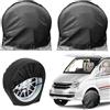 Raxfekro 2 copricerchi per roulotte, camper, colore nero (72,5 x 72,5 cm), adatto per auto, rimorchi