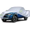JUDANNA Telo copriauto impermeabile adatto per Ford Ranger Toyota Hilux Nissan Navara VW Amarok, Telo di copertura per auto per esterni, per pioggia, sole, polvere, protezione UV, colore argento