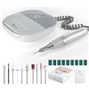 JCMASTER Fresa per unghie 35000 U al minuto con 10 punte Unghie gel e acriliche set professionale elettrico per la cura dei piedi unghie finte regolazione continua del touch