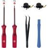 Mcbazel Kit di Riparazione e Strumenti 6 in 1 per Joystick 3D Hall Maneggevole DIY, Sostituzione della Manopola del Gamepad per Switch/Switch OLED/Lite Accessori Joy-Con - Non per Switch 2