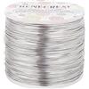 BENECREAT 235m 0.8mm Filo di Alluminio per Gioielli Filo Metallico Colore Argento per Fabbricazione Braccialetti, Pendenti, Artigianato Calibro 20