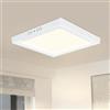 Glitzerlife Lampada da soffitto a LED, piatta, moderna, a LED, bianca, angolo, 4000 K, 18 W, IP44, impermeabile, per cucina, ufficio, soggiorno, bagno, corridoio, Lang23 cm
