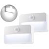 DA LIGHT Luce notturna con sensore di movimento, confezione da 2 luci LED per armadietti, Alimentazione a batteria, Luce sottopensile da 6000K bianco caldo, corridoio, scale, camera da letto, cucina