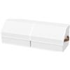 OUTBROS Scatole Portaoggetti con Coperchio, Contenitori per Armadio Salvaspazio, Cestini per Pieghevole, Organizzatore per Vestiti, Bianco, 38x25x25 cm, 2 Pezz