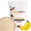 Honeyberry Polvere di Banana Liofilizzata 100g - Frutta Liofilizzata in Polvere - Banana in Polvere Disidratata per Frullati, Yogurt e Dolci - Polvere di Frutta Disidratata Naturale e Senza Additivi