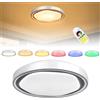 LARS360 Plafoniera LED dimmerabile RGB cambia colore 60 W lampada da soffitto Ceiling Lamp con telecomando IP44 impermeabile per soggiorno, camera da letto, ufficio, cucina, corridoio