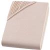 Müskaan Lenzuolo in jersey con angoli elasticizzati, 180/200 x 200 cm, colore nero, lenzuolo sopra 100% cotone, dimensioni: 140/160 x 200 cm, colore: beige