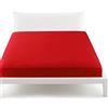 Bassetti Copripiumino Tinta Unita Pop Color, Sacca Copripiumone Maxi Cotone 100%, Letto Singolo una Piazza cm 155x200 + patella rimbocco Made in Italy Rosso 3142
