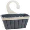 Ecoplast | Cestello Appendibile con Gancio, Cestino Portaoggetti in Plastica Riciclata, Colore Antracite, 27,5x13,3x26, Made in Italy