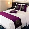 QRGMKL Stile Europeo Letto Runner Hotel Sciarpa Copriletti Copriletti Letto di Lusso Runner e Cuscini Coordinati Camera da Letto Bedding Protector-Light Purple||210X45cm for 1.5m Bed