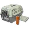 Pet's Market Trasportino Skudo Cat Travel con Lettiera Incorporata Rigido in Plastica con 2 Rotoli di Sacchetti Igienici Gatto Con Toilette Porta Lettiera per Viaggi Colore Grigio 60x40x39h cm
