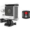 XINHAN Originale 2. 0mp. WiFi Action Camera, Outdoor 1080p 60FPS 2.0 Ultra HD 4K, Macchina Fotografica del Casco Mini, camer Sportiva Impermeabile -Guarda Il filmato(White)