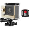 XINHAN Originale 2. 0mp. WiFi Action Camera, Outdoor 1080p 60FPS 2.0 Ultra HD 4K, Macchina Fotografica del Casco Mini, camer Sportiva Impermeabile -Guarda Il filmato(Gold)