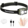 Naturehike LED Charging Light 2 LED Headlights 500 Lumen 80° Regolabile IP66 Impermeabile Leggero Ricaricabile Headlights Super Bright LED Headlights per Corsa Pesca Campeggio Arrampicata