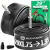 MOOVMOOV Camera d'Aria 29 Pollici (Valvola Presta) - Compatibile con Pneumatici 29x1.75, 29x1.90, 29x1.95 (ETRTO 44-622 a 50-622) - Confezione da 2 - Per MTB, Bici Elettriche, Gravel e Trekking