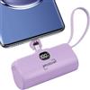 MOGGAM Mini power bank compatibile con iphone e smartphone - caricatore portatile iphone 5000 mah - powerbank iphone formato tascabile compatto - snap n charge 2 in 1