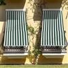 eurostile Tenda da sole colore bianco verde misura 145x290 cm ombreggiante con kit anelli e ganci in tessuto resistente antistrappo da esterno casa veranda terrazzo balcone giardino camper gazebo lavabile