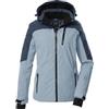 killtec Donna Giacca da sci/giacca funzionale con cappuccio e paraneve KSW 435 WMN SKI JCKT, hell eisblau, 38, 43156-000