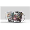 newseny Tazza One Piece con Rufy, Chopper Zoro, Shanks, Usopp, Nami - Tazza serie Anime (capacità 355 ml)