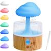 Foyucool Umidificatore a Nuvola di Pioggia, 3 in 1 Umidificatore Ambiente/Diffusore di Oli Essenziali/Luce Notturna a 7 Colori, Simula la Caduta di Gocce di Pioggia, per Dormire, Rilassarsi, Fungo