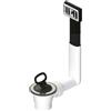 Schläfer 439404 | Piletta Universale diam70mm per lavelli in Acciaio con troppo pieno Telescopico rettangolare verticale, Uscita 1 1/2, Piletta Standard in Inox con Vite e tappo.