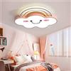 FUMIMID Plafoniera Nuvole Plafoniera LED Dimmerabile Con Telecomando Lampada Da Camera Per Bambini Moderna Cloud Lampadario A Soffitto Per Cameretta Ragazzo E Ragazza Soggiorno Sala Da Pranzo,Rosa,63cm