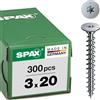SPAX Vite posteriore da parete senza lente 3,0 x 20 Torx 10 Wirox argento confezione da 300