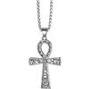 Richsteel Egiziano Ankh Collana Pendente Croce di Ankh dall'Egitto Acciaio Inossidabile/Oro/Nero Catena 55+5 cm Gioielli Africani Fantasia Regalo Originale per Donna Uomo Adolescente Ragazzi