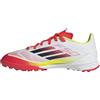 adidas F50 League Football Boots Turf Kids, Scarpe da Calcio Unisex-Adulto, Cloud White/Core Black/Solar Yellow, 38 EU