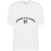 Armani Exchange Men's Big Embroidered Logo, Regular Fit T-Shirt,off White,XS, Bianco Sporco, Uomo