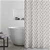 Catherine Lansfield Aztec Diamond- Tenda da doccia 180 x 180 cm, colore: Grigio argento