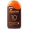 Bilboa, Latte Solare Carrot Plus SPF 10, Abbronzante Corpo, Formula con Betacarotene per una Abbronzatura Intensa e Duratura, Resistente all'Acqua, Dermatologicamente Testato, 200 ml