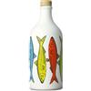 MURAGLIA ANTICO FRANTOIO Frantoio Muraglia, Orcio in Ceramica Pop Art Sardine con Olio Extra Vergine d'Oliva 500ml, Essenza Fruttato Medio, Creato e Decorato a Mano dai Nostri Artigiani Pugliesi